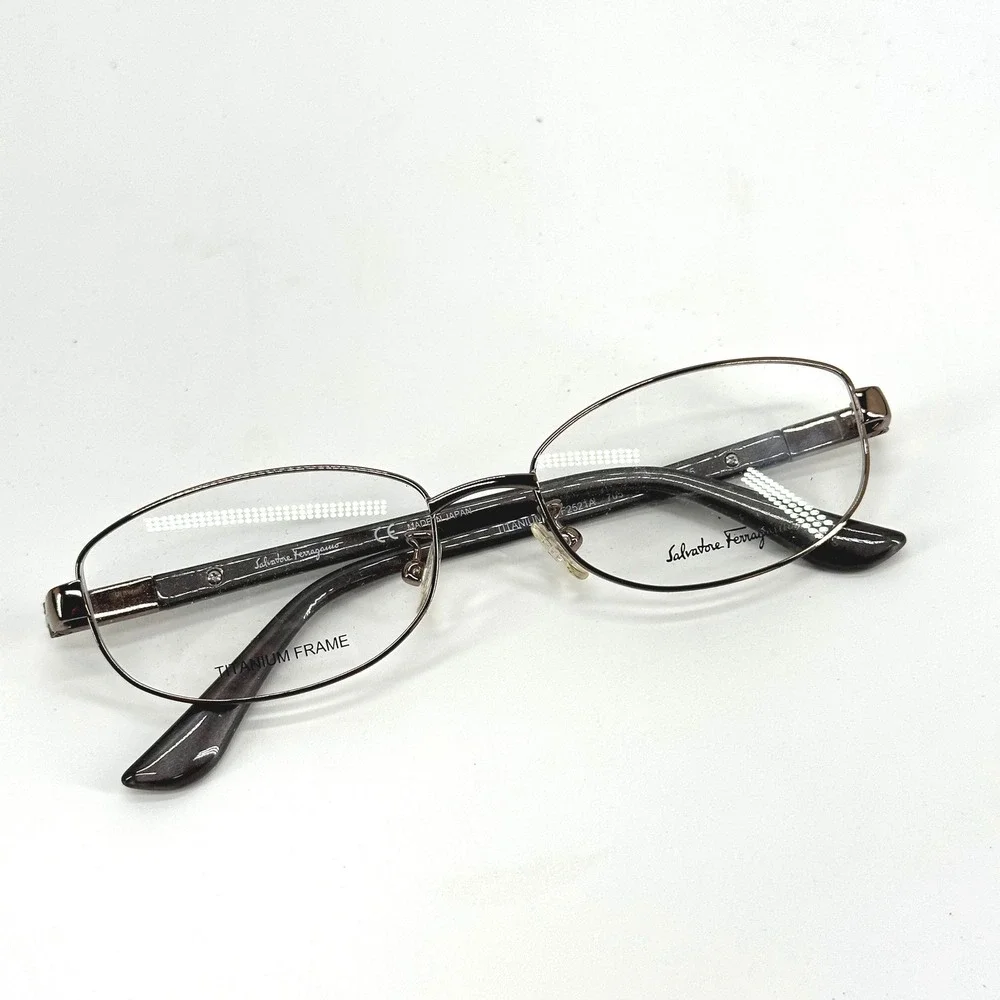 Salvatore‎ Ferragamo Eyeglasses Women 52-16-135 Brown FE2521A Titanium Japan NEW